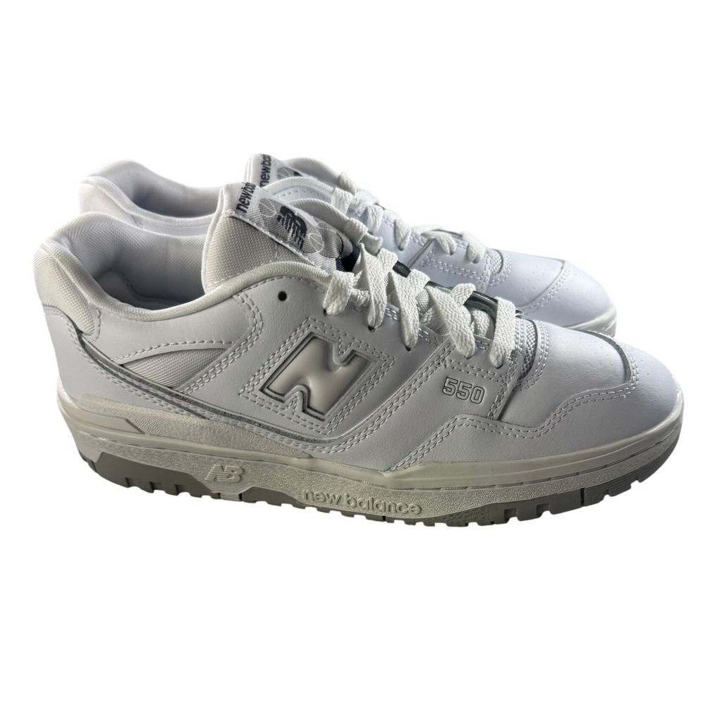 New Balance 550 GS White Leather Basketball Sneakers Youth Size‎ 7New
